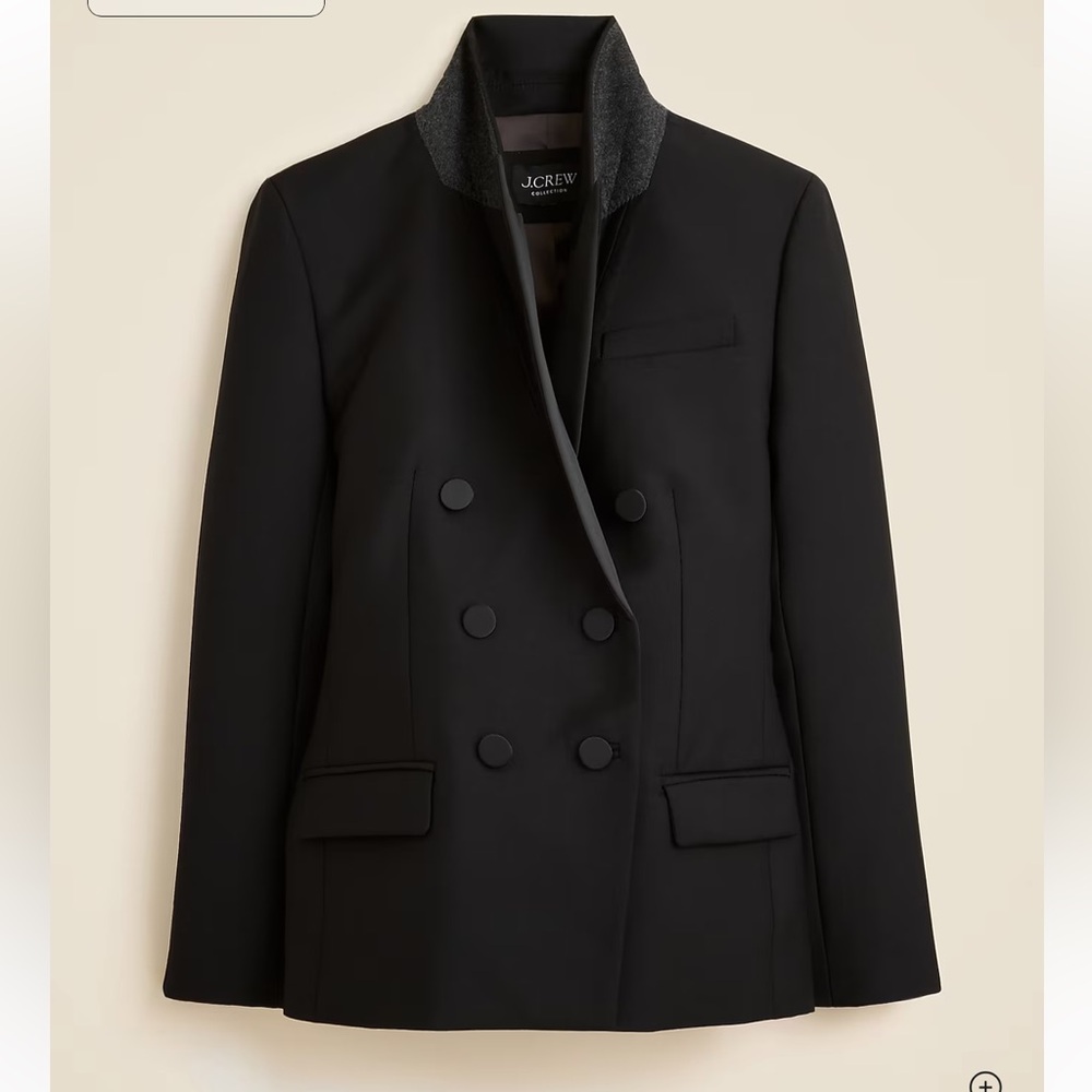 JCrew Collection Double-breasted blazer in Italian tuxedo wool, NWT - Picture 4 of 12